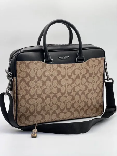 COACH, сумка из канвы и натуральной кожи — фото 10