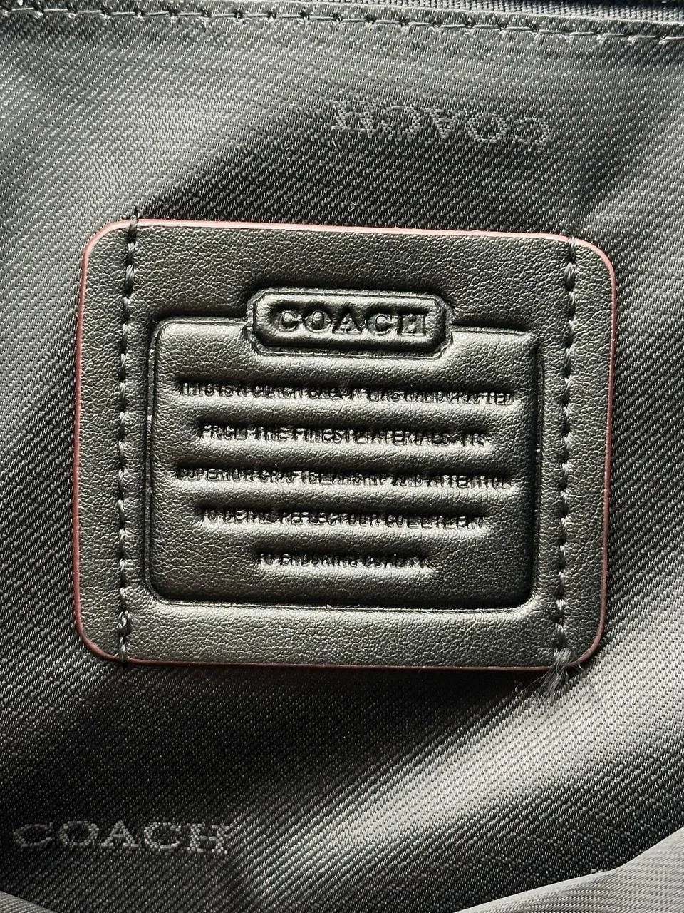 COACH, сумка из канвы и натуральной кожи — фото 4