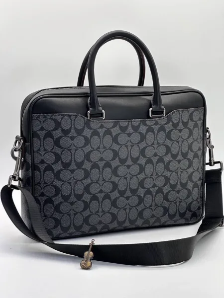 COACH, сумка из канвы и натуральной кожи — фото 8