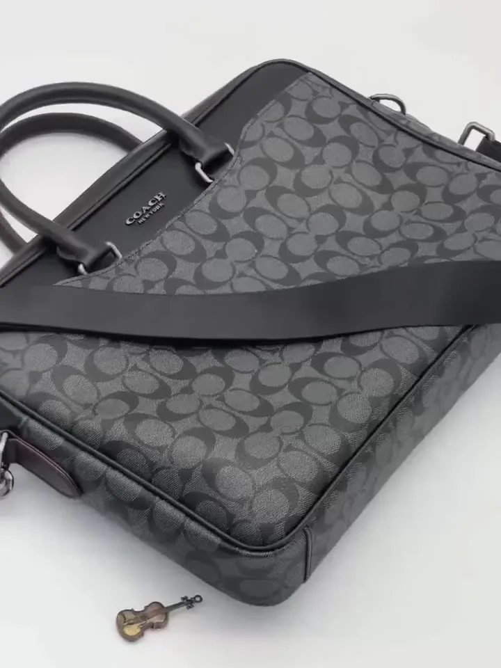 COACH, сумка из канвы и натуральной кожи — видео