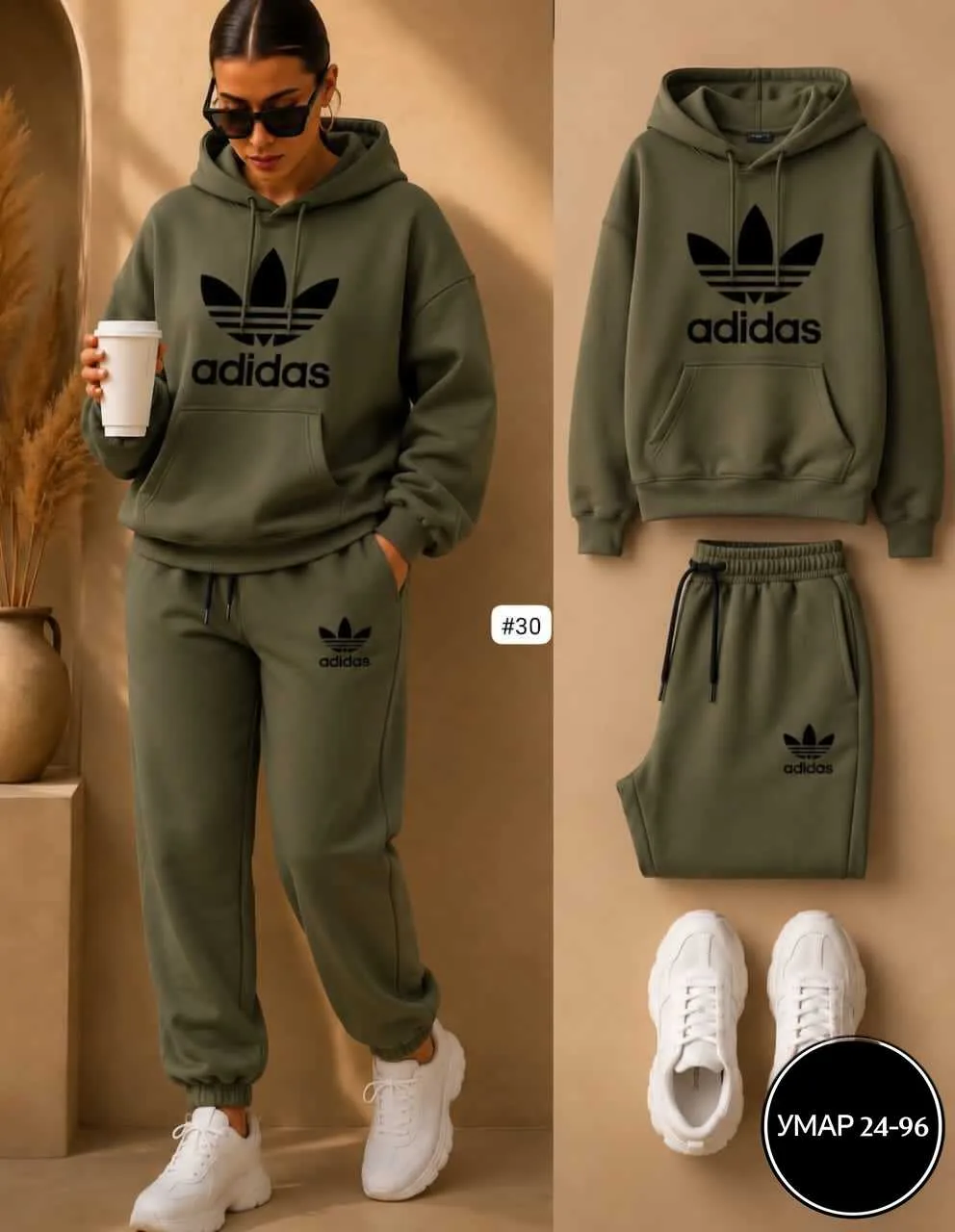 Женский спортивный костюм Adidas Original Флис Синий — фото 2