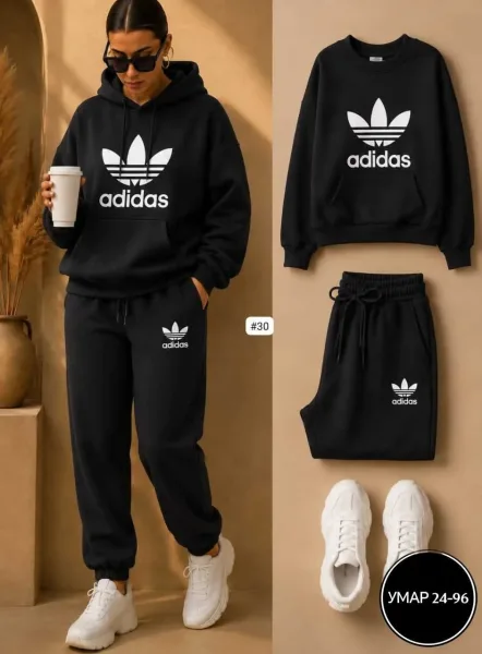 Женский спортивный костюм Adidas Original Флис Синий — фото 1