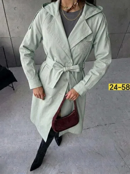 Тренч женский из джинса — фото 10
