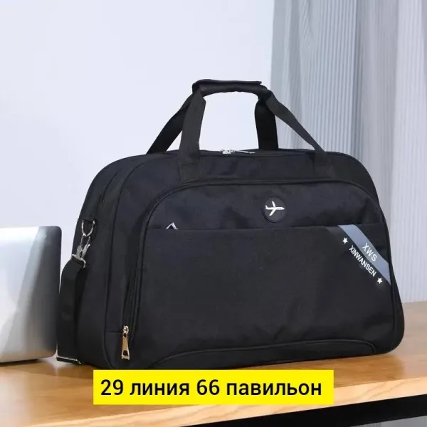 Спортивная сумка из водонепроницаемой ткани с регулируемым плечевым ремнем — фото 9