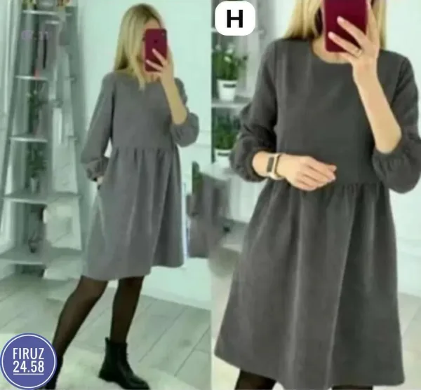 Платье вельветовое — фото 3