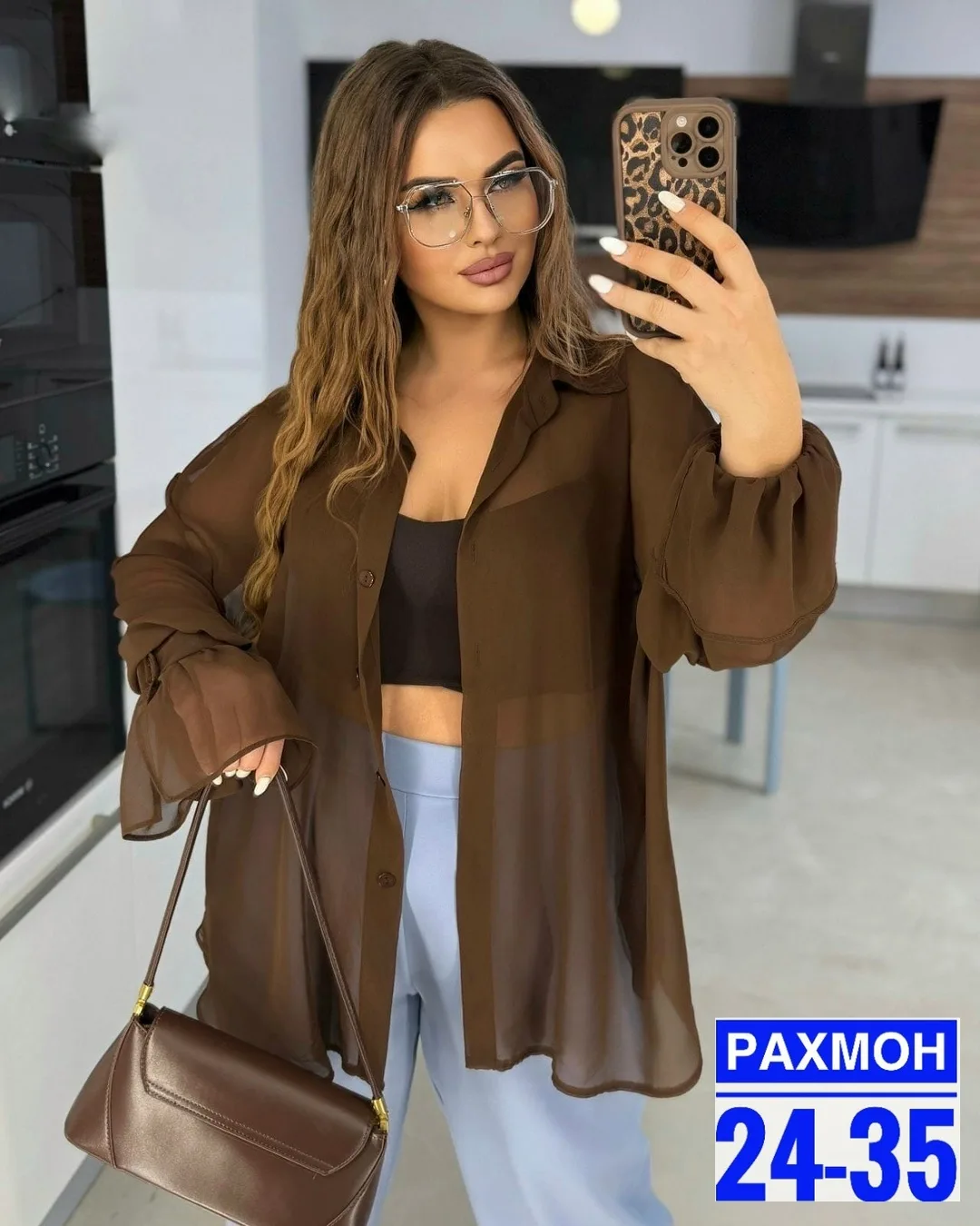 Рубашка из шифона — фото 2