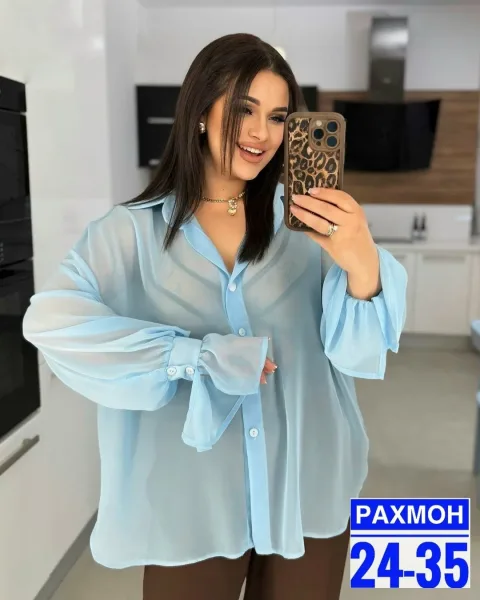 Рубашка из шифона — фото 4