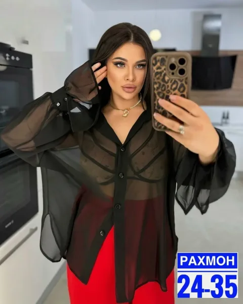 Рубашка из шифона — фото 5