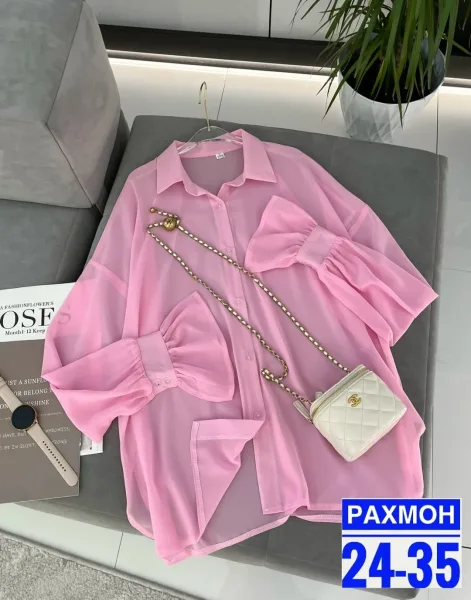 Рубашка из шифона — фото 6