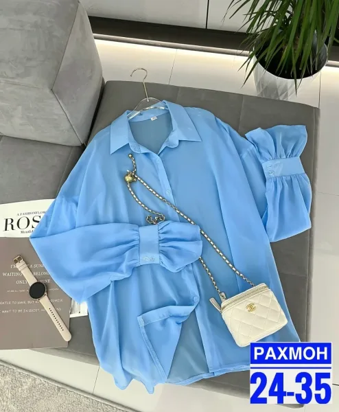 Рубашка из шифона — фото 7