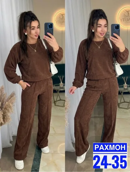 Костюм двойка из вельвета — фото 1