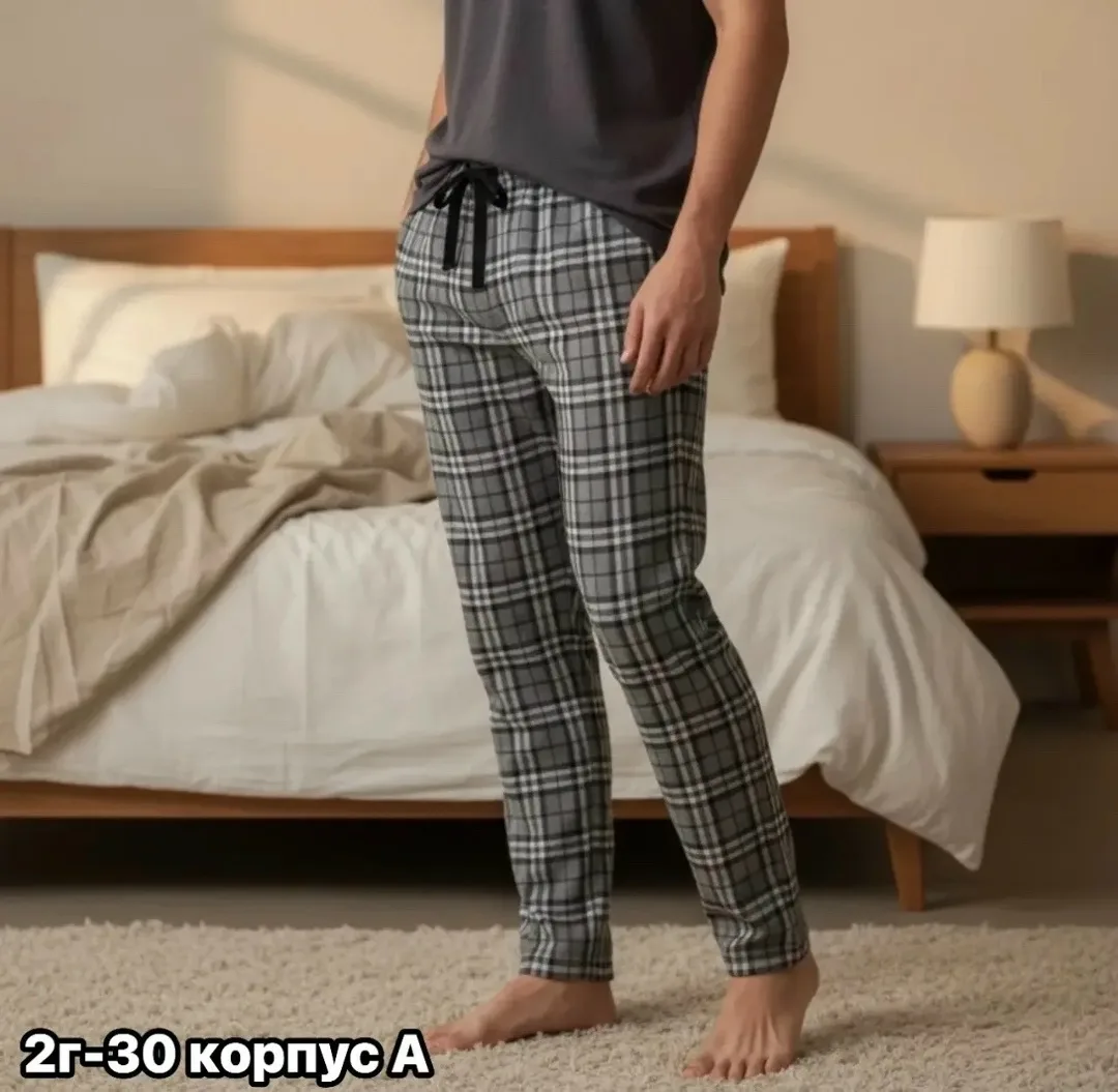 Брюки домашние мужские из хлопка — фото 1