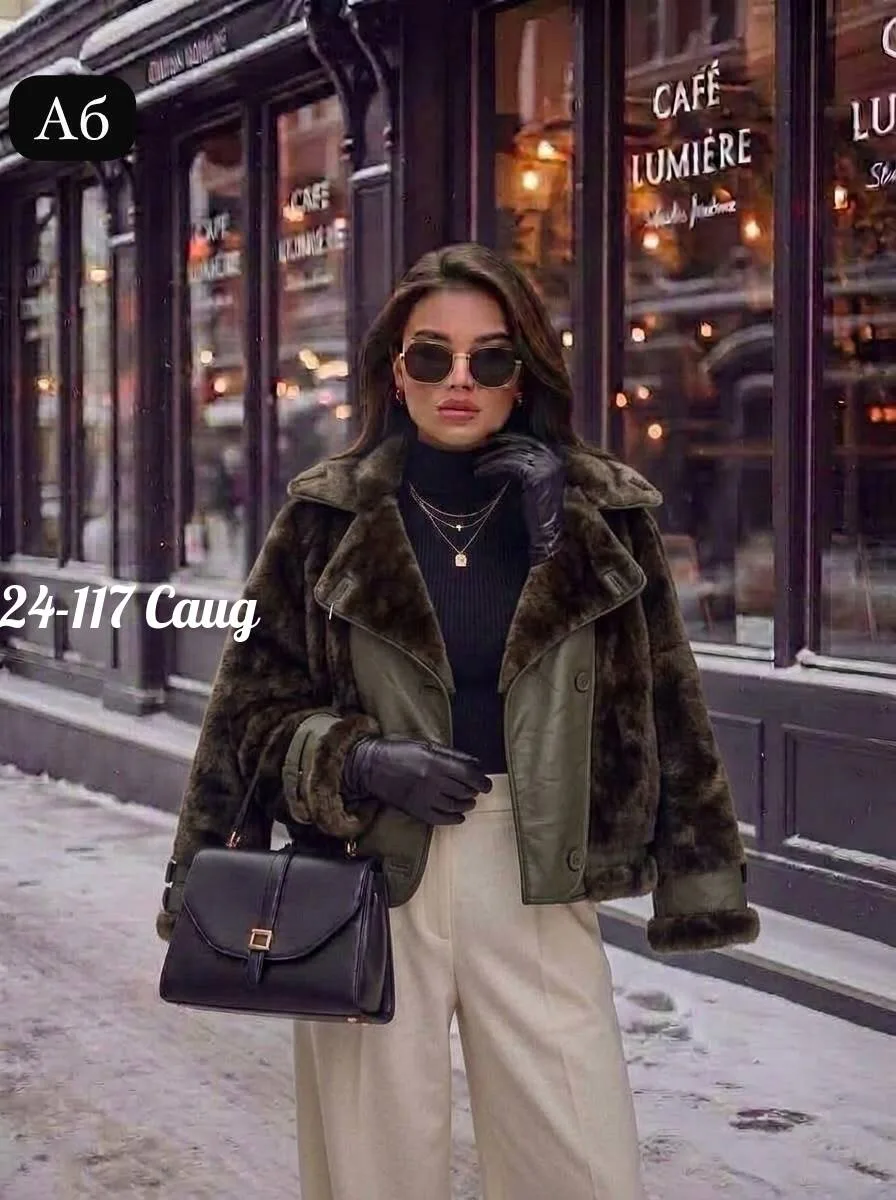 Одна из самых популярных дубленка года, кожа натуральная мех — фото 4