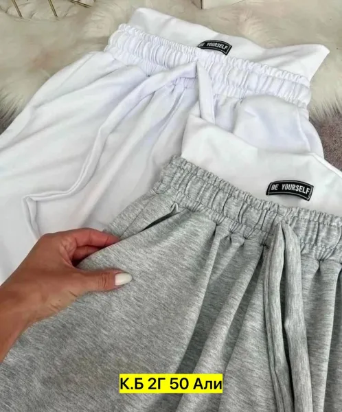 Штаны, двухнитка Серый — фото 1