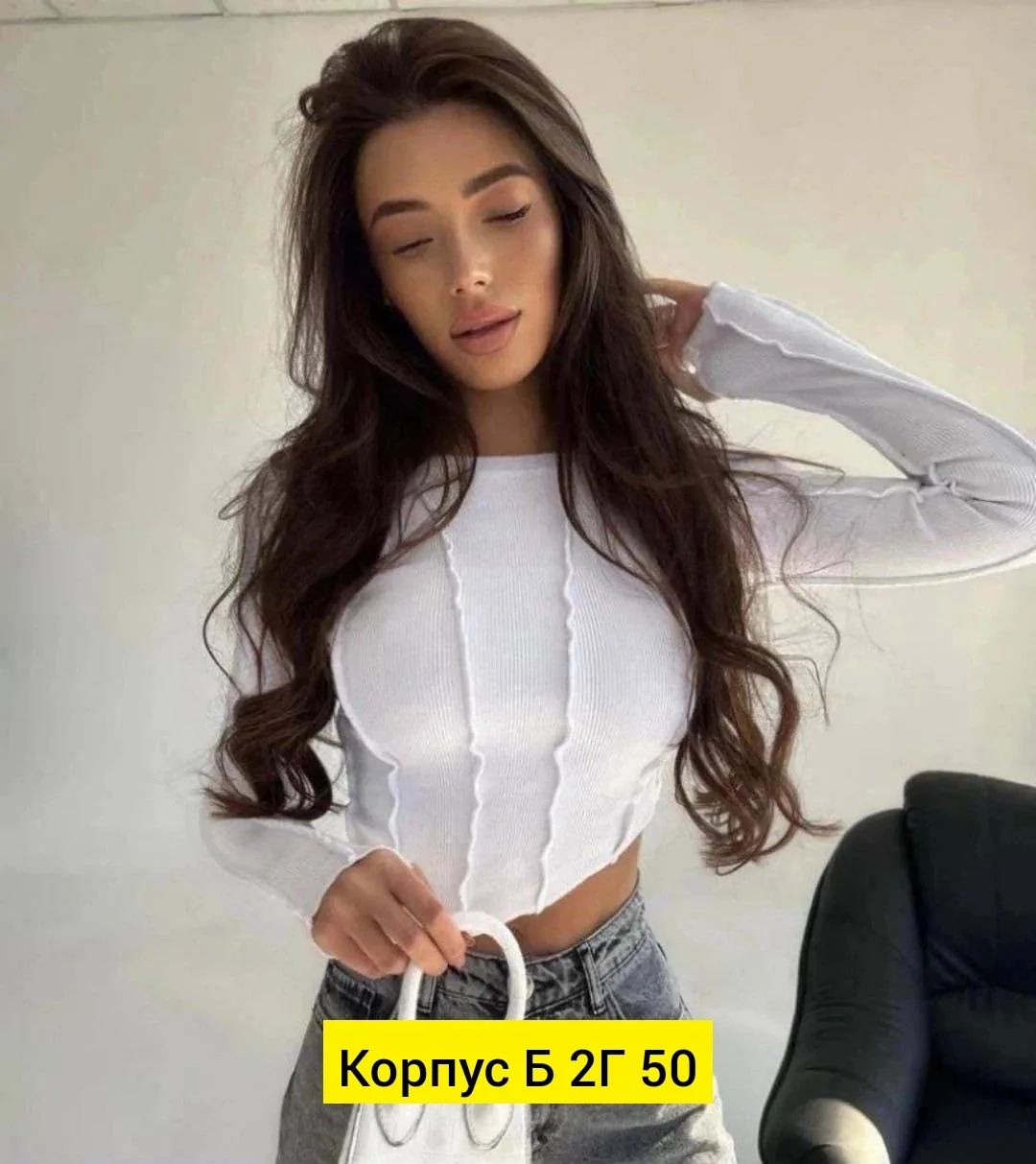 Однотонная кофта с принтом в виде лапши — фото 2
