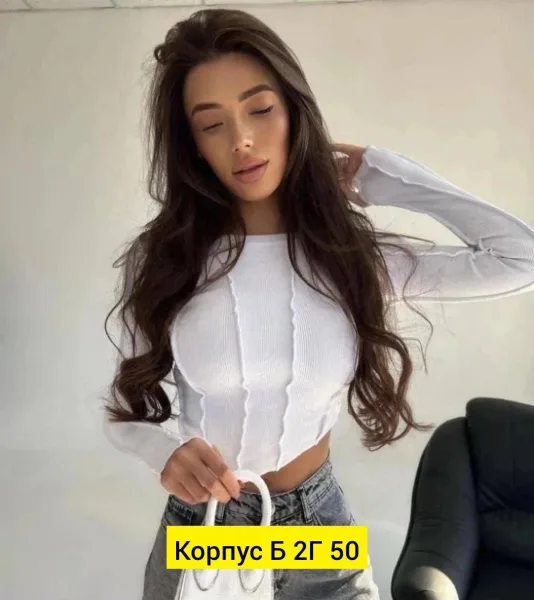 Однотонная кофта с принтом в виде лапши — фото 6