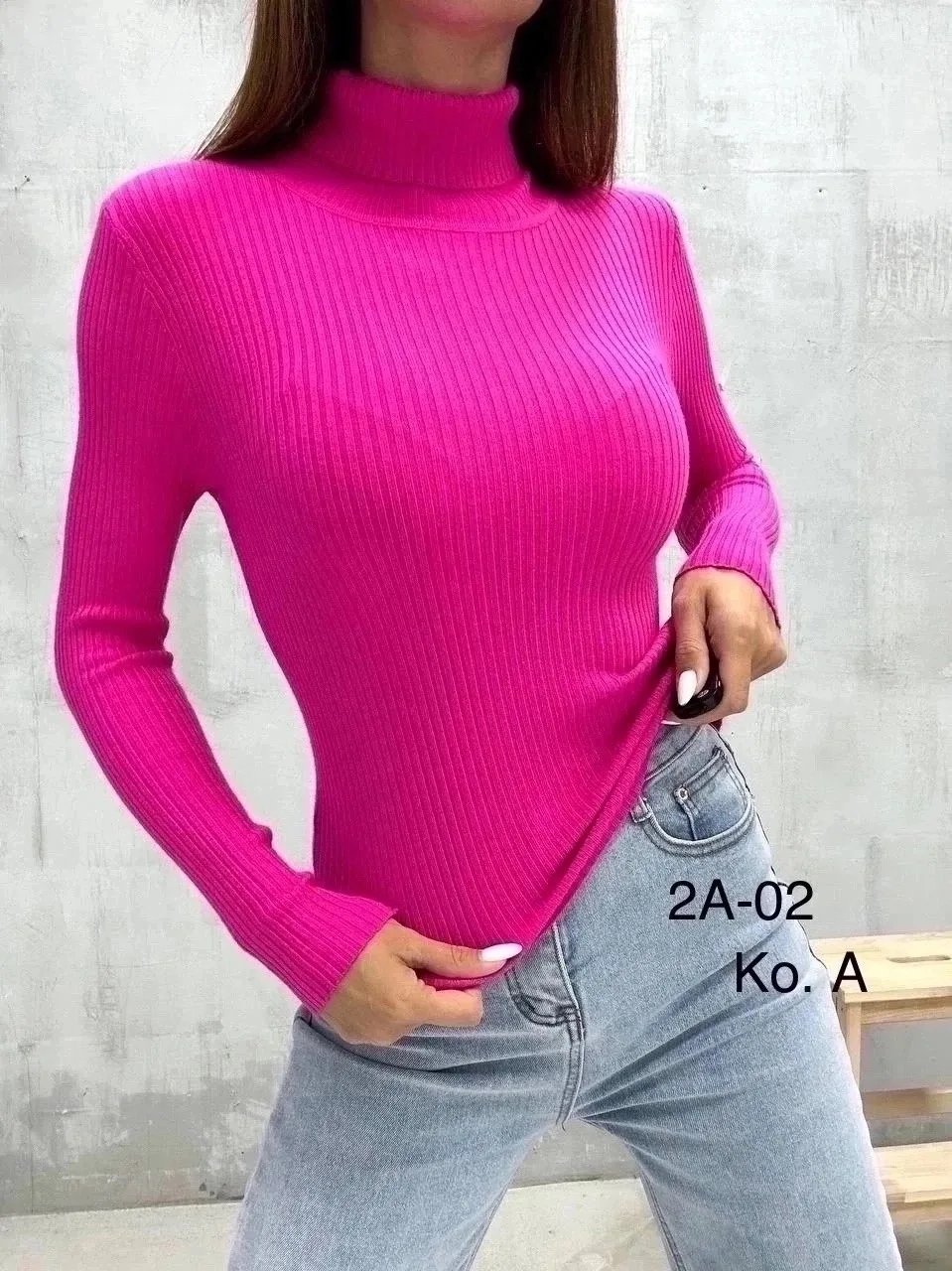 Водолазка однотонная лапша — фото 2