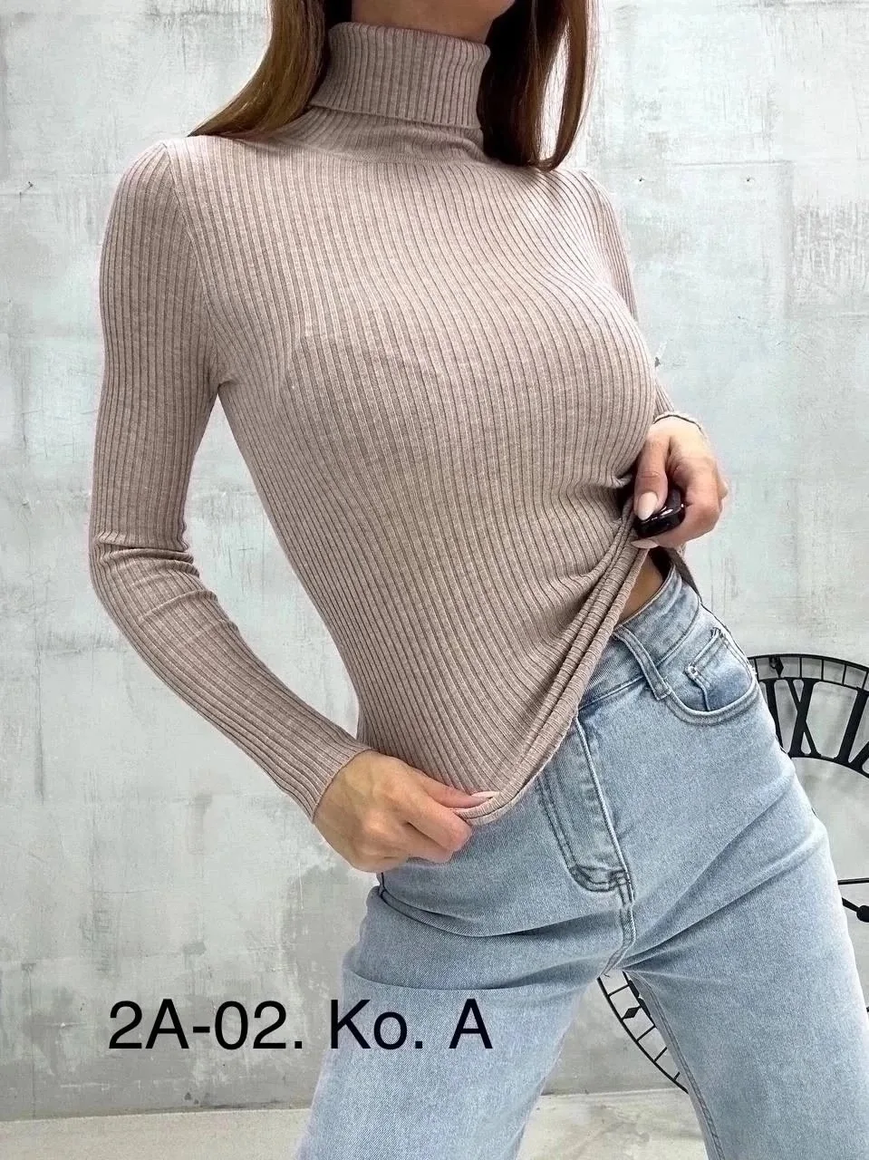 Водолазка однотонная лапша — фото 8