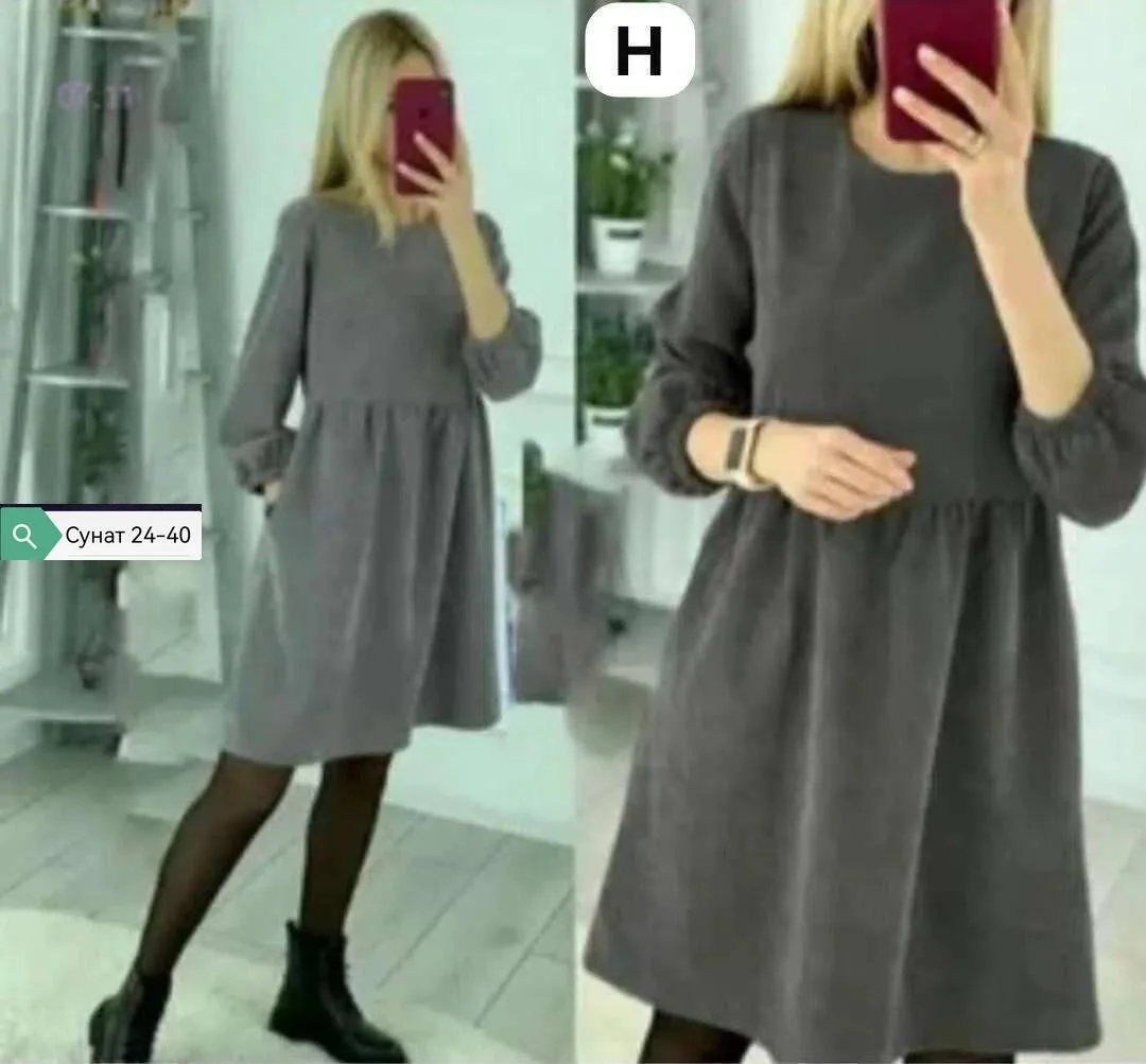 Платье из вельвета — фото 1