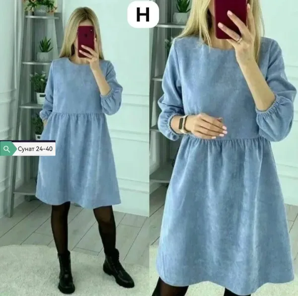 Платье из вельвета — фото 4