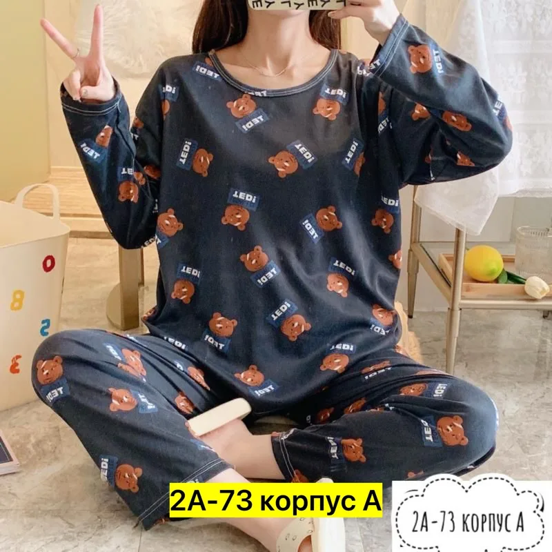 Пижама женская, хлопок — фото 10