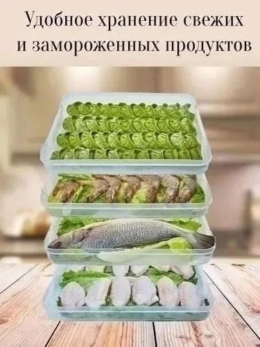 Контейнер для еды и хранения пищевых продуктов Серый — фото 3