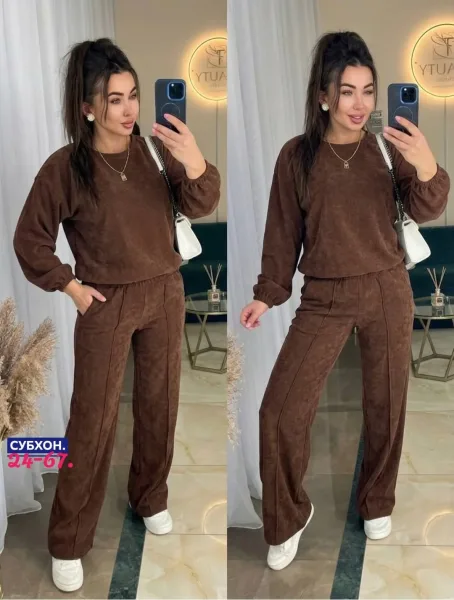 Костюм двойка из вельвета — фото 6