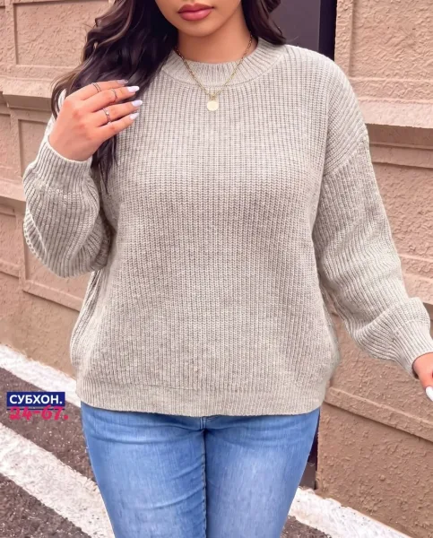 Свитер свободный крой из вязаного кашемира — фото 2