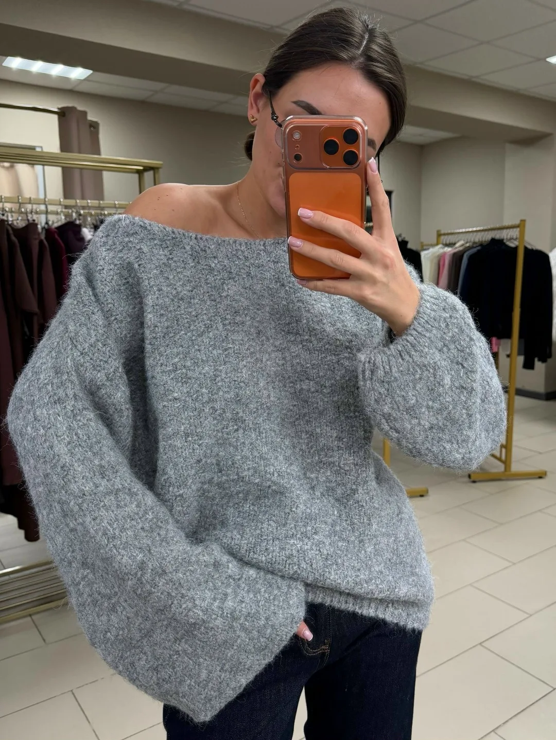 Свитер на одно плечо Soft Touch — фото 2