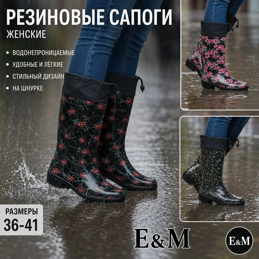 Сапоги резиновые женские — фото 3
