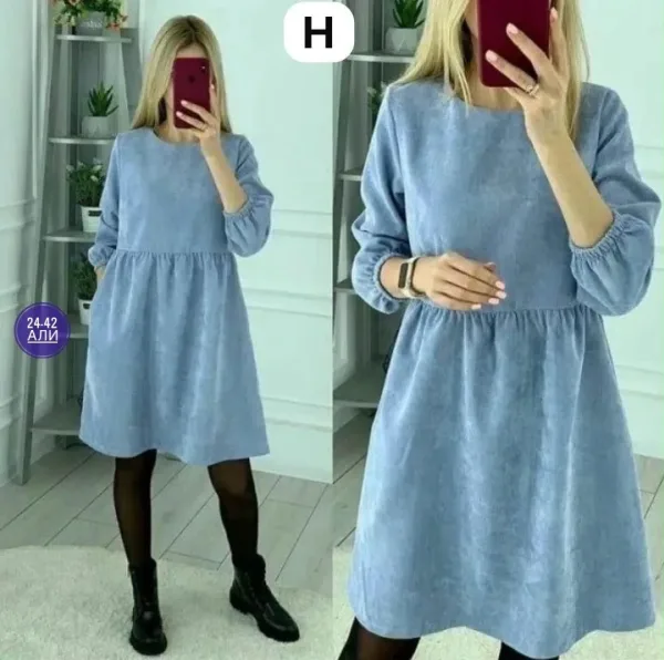 Платье вельветовое — фото 2