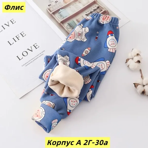 Штаны из двухнитки на хлопковом начесе, подходят для повседневной носки — фото 5