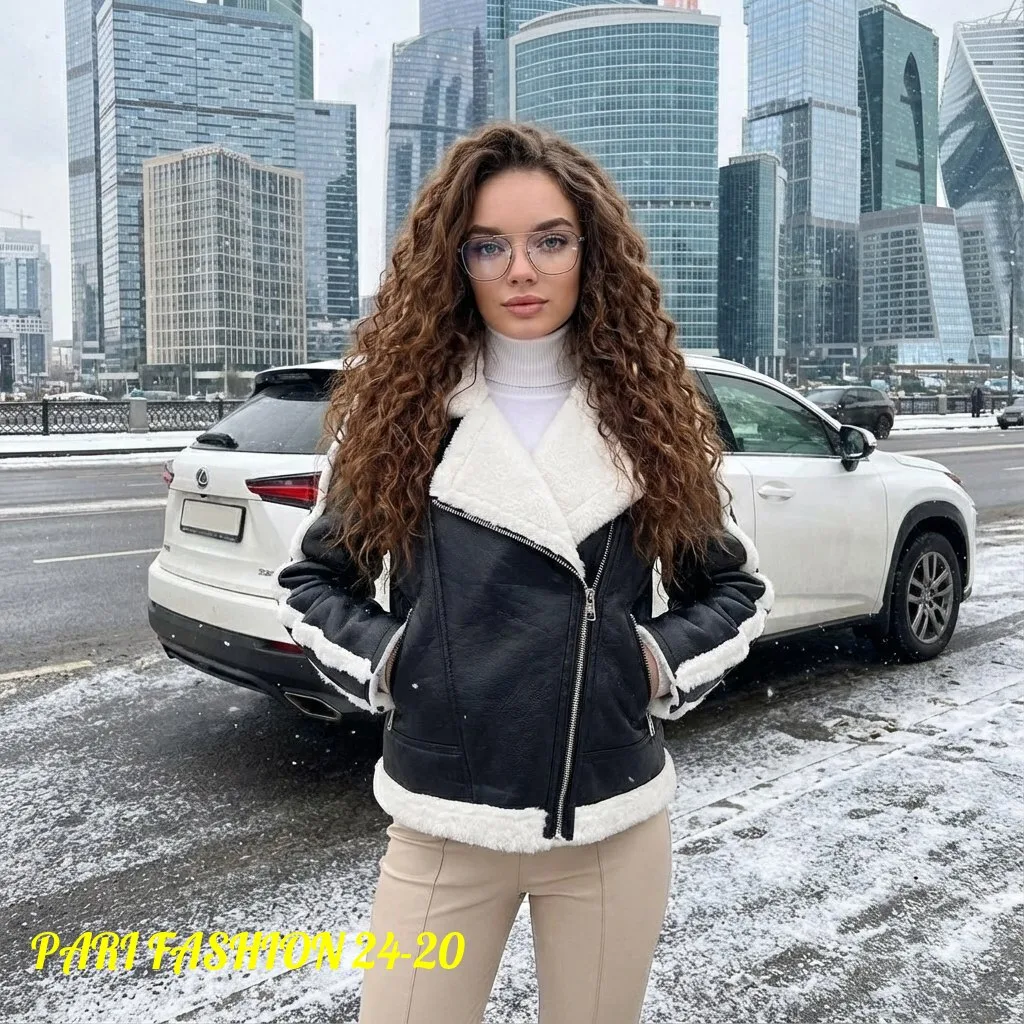 Дублёнка женская кожа мех — фото 3