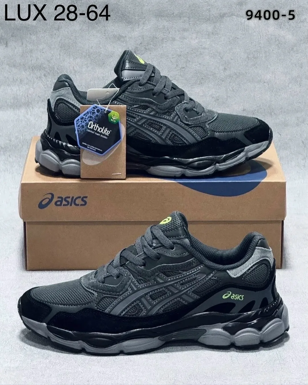 Мужские кроссовки Asics из натуральной замши — фото 1