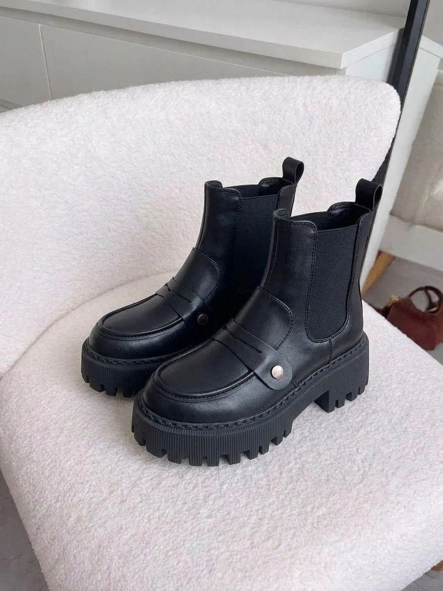 Осенние ботинки из искусственной кожи с подкладкой из байки — фото 4