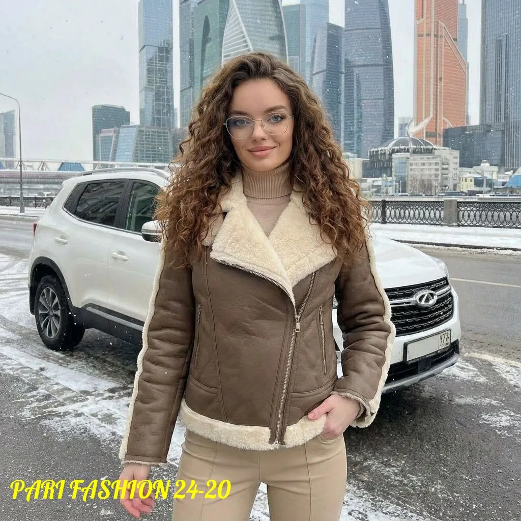 Дублёнка женская кожа мех — фото 2