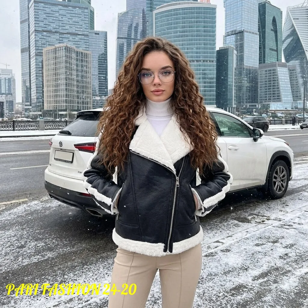 Дублёнка женская кожа мех — фото 3