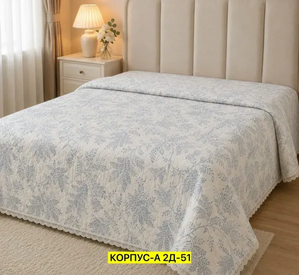 Практичное красивое покрывало материал хлопок Можно использовать как простыню и как покрывало — фото 5