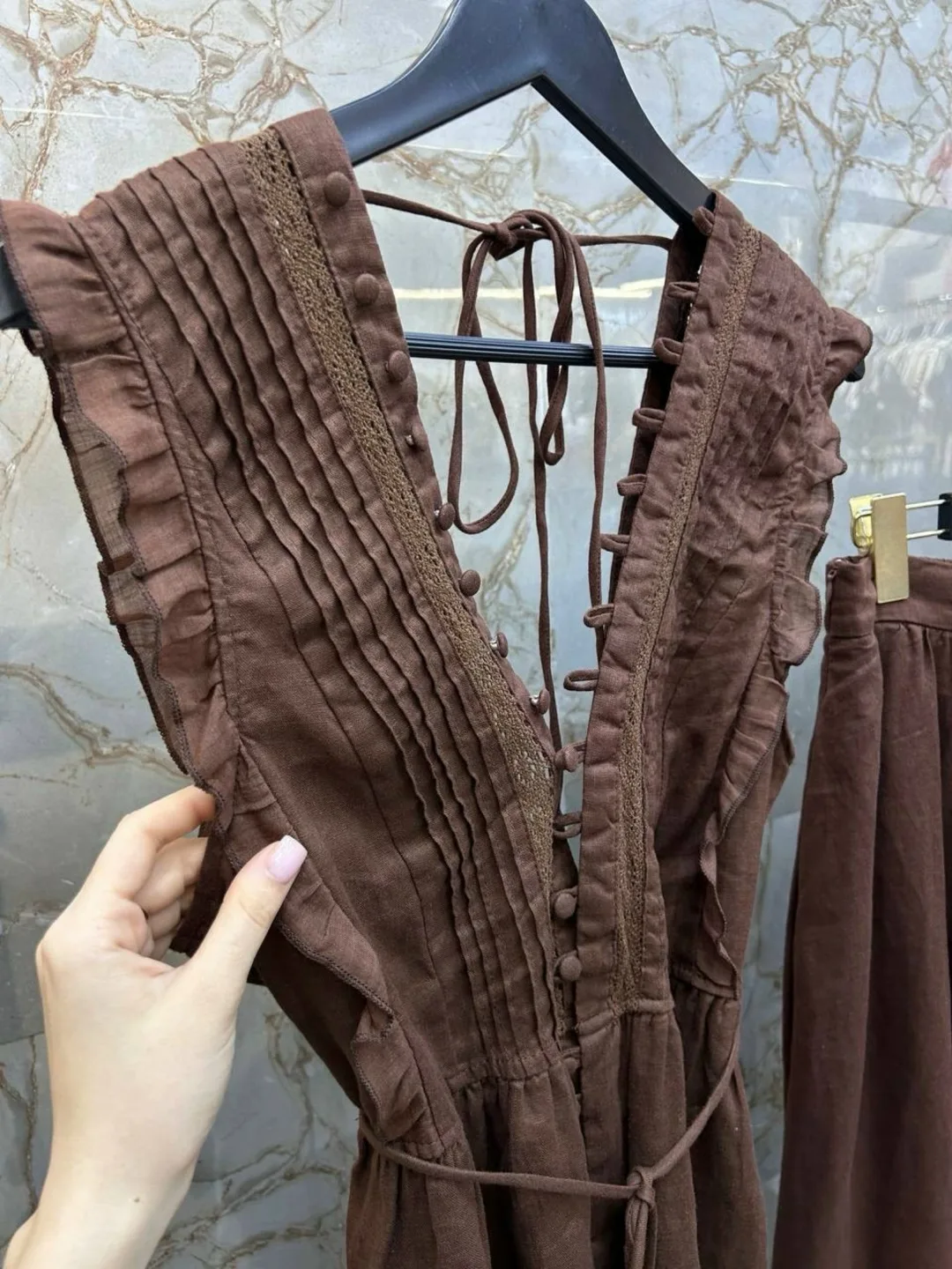 Костюм двойка из льна — фото 7