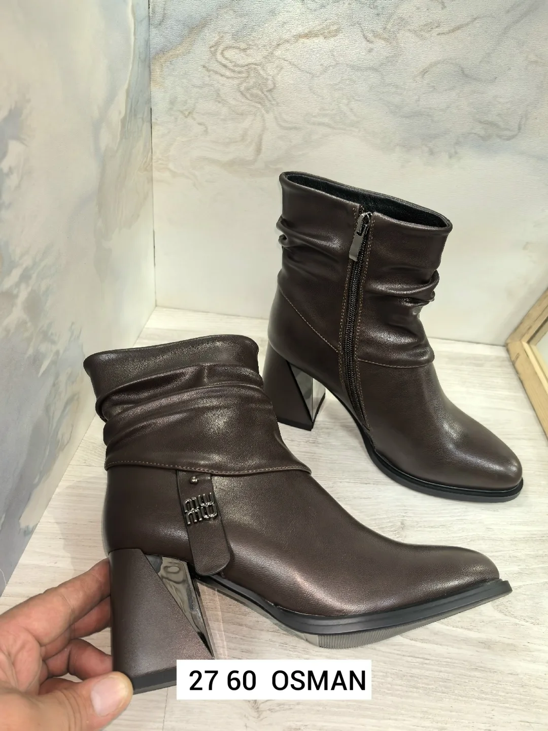 Угги женские Сезон осень, кожзам — фото 5