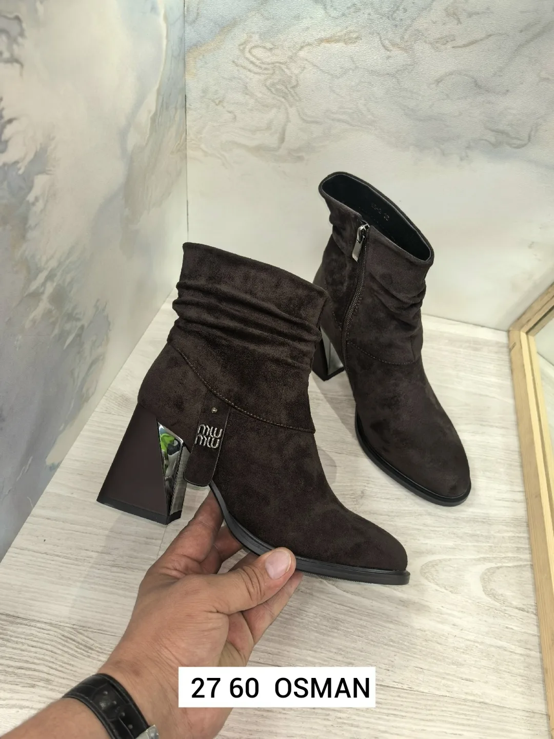 Угги женские Сезон осень, замша — фото 3