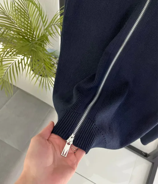 Длинный кардиган из хлопка от бренда Polo Ralph Lauren с застёжкой-молнией — фото 4