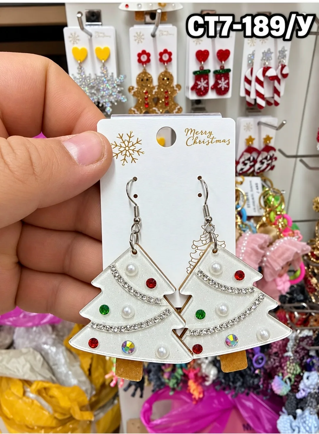 Серьги новогодние для детей Серый — фото 7