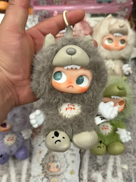 Брелок-игрушка из винила и плюша, редкий золотой цвет, скрытая версия бесстрашный — фото 13