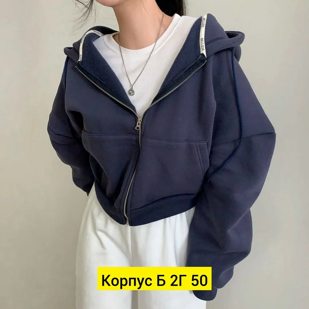 Толстовка флис синяя — фото 2