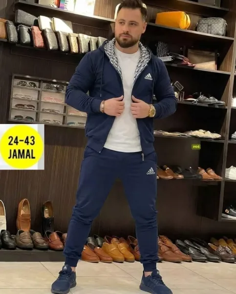 Мужской костюм двойка из ткани двухнитка — фото 1
