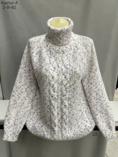 Вязаная водолазка из смесового материала — 80 шерсть 80 CASHMERE, 20 WOOL — фото 25