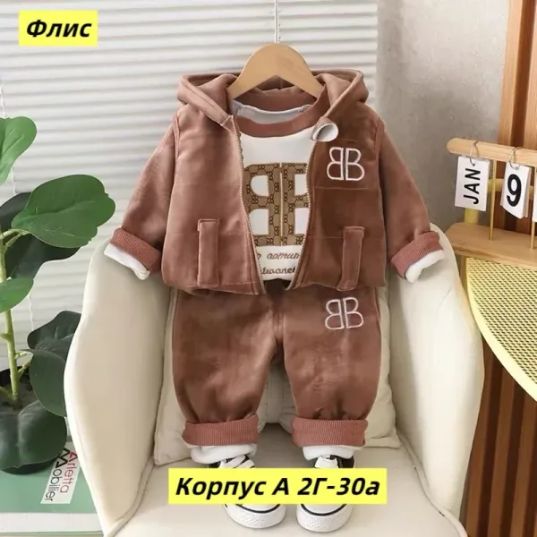 Костюм тройка велюр — фото 15