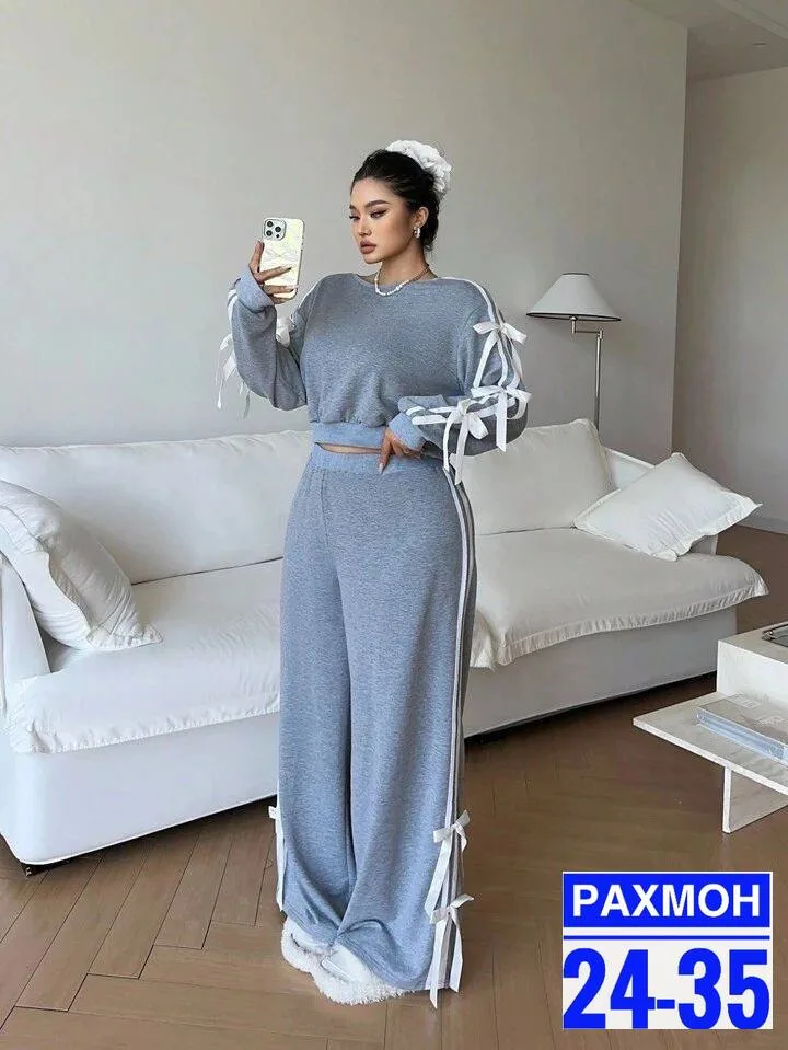 Костюм двойка из ткани двухнитка — фото 1