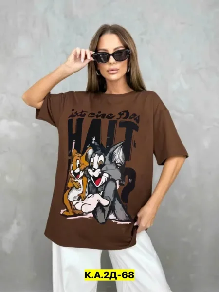 Однотонная футболка из натурального хлопка — фото 13